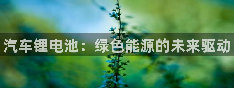 u优发国际首页：汽车锂电池：绿色能源的未来驱动
